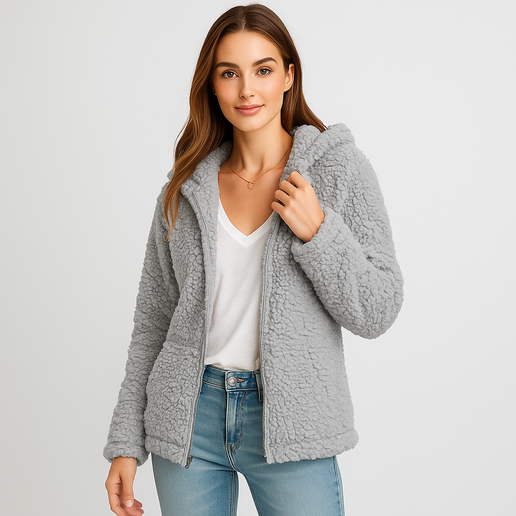 Veste polaire à capuche pour femme - Yverine