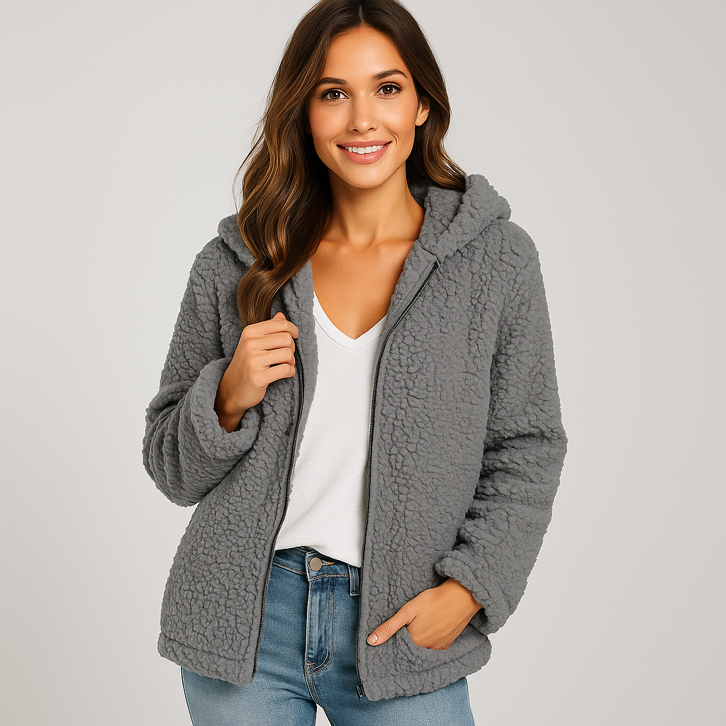 Veste polaire à capuche pour femme - Yverine