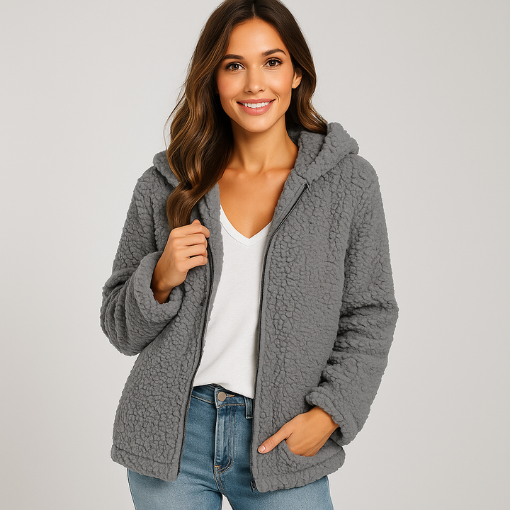 Veste polaire à capuche pour femme - Yverine