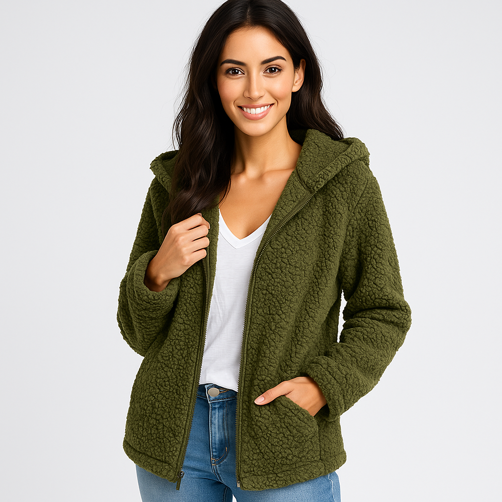 Veste polaire à capuche pour femme - Yverine