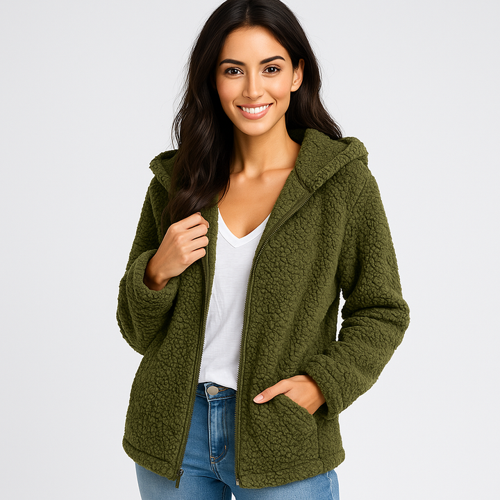 Veste polaire à capuche pour femme - Yverine