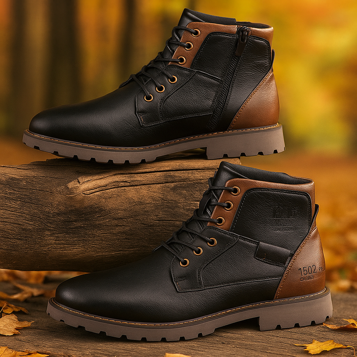 Bottes urbaines pour hommes avec lacets et fermeture éclair - Mauro