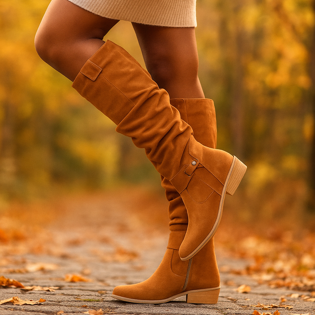 Bottes modernes à talon bas pour femmes - Mafer
