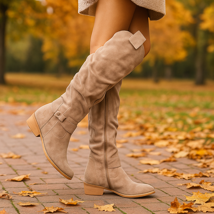Bottes modernes à talon bas pour femmes - Mafer