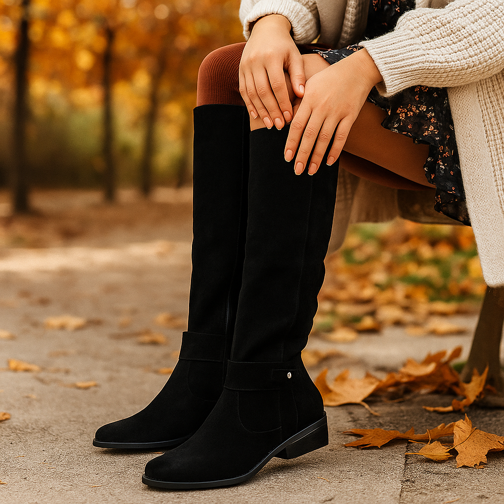 Bottes modernes à talon bas pour femmes - Mafer