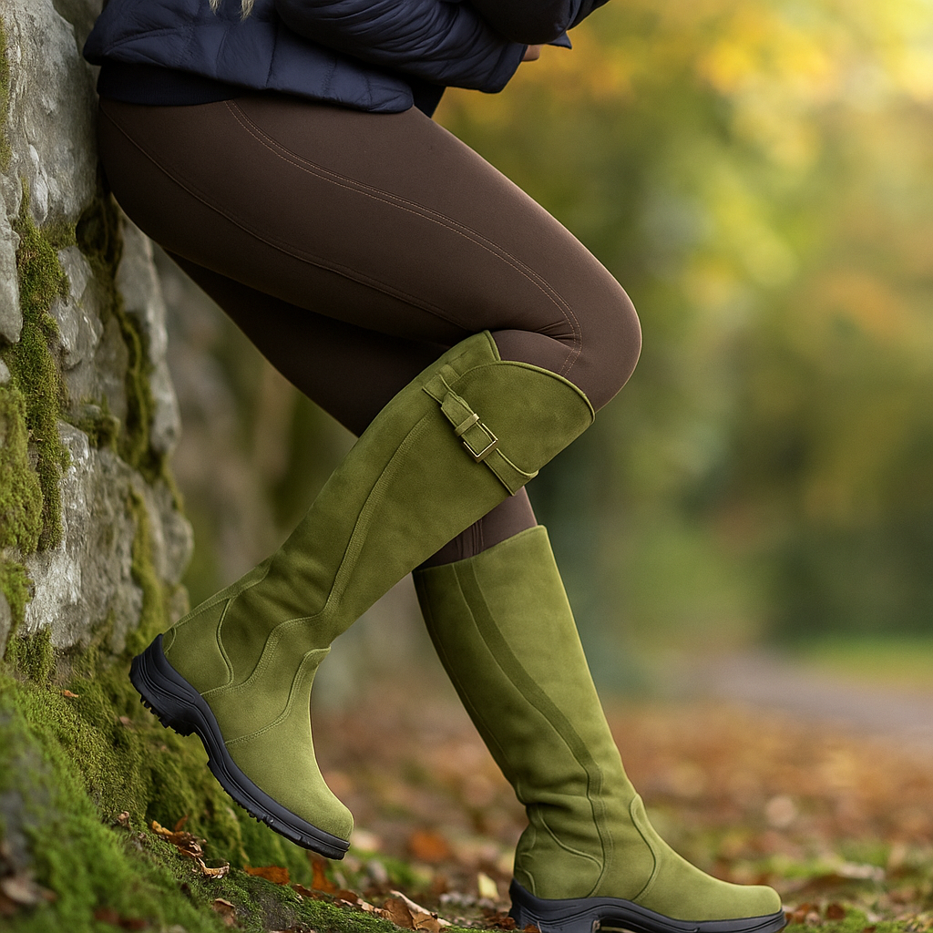 Bottes hautes pour femmes avec boucle latérale et semelle robuste - Madison