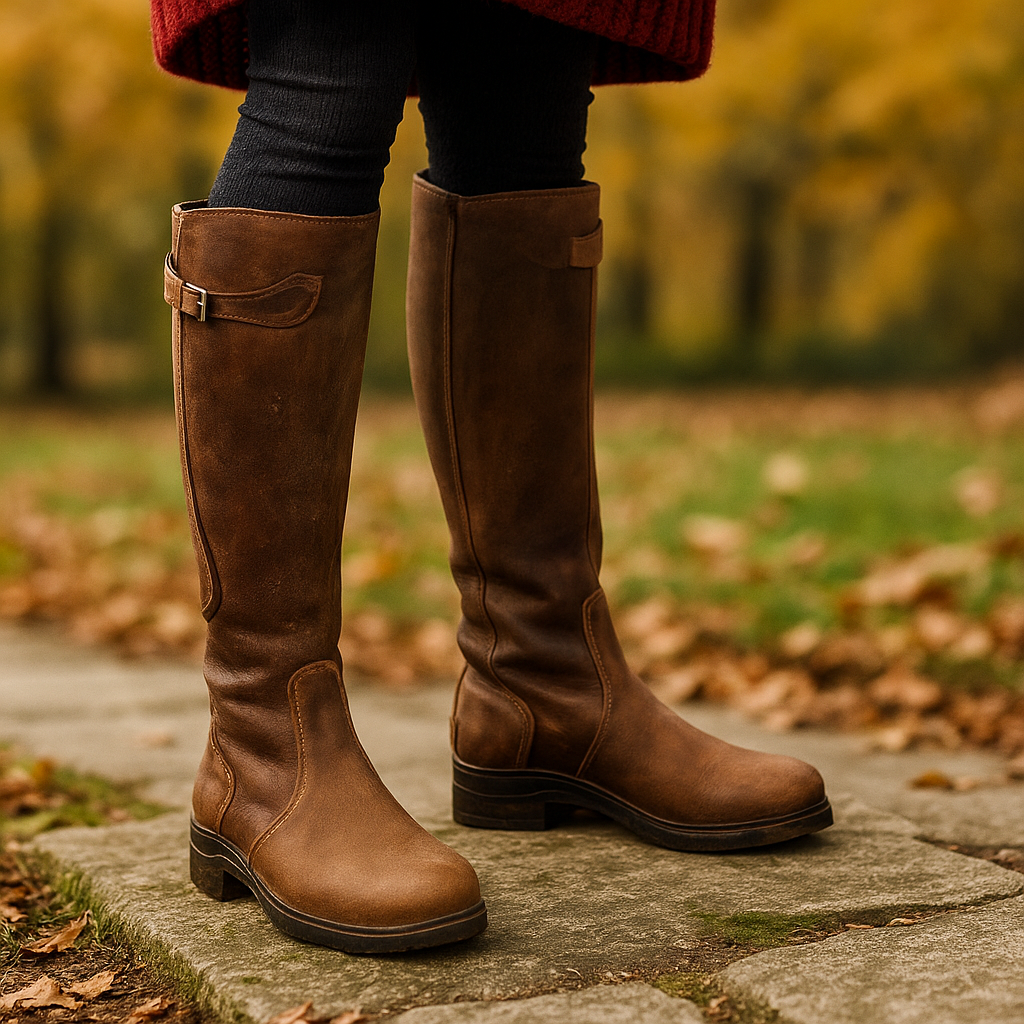 Bottes hautes de style équestre pour femmes avec semelles robustes - Alba