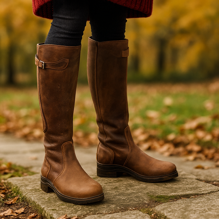 Bottes hautes de style équestre pour femmes avec semelles robustes - Alba