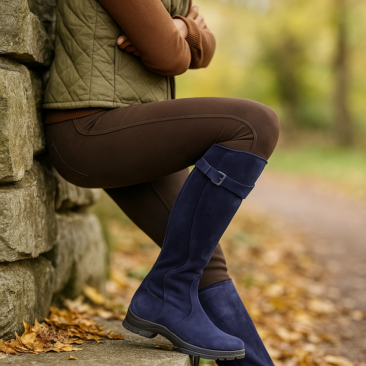 Bottes hautes de style équestre pour femmes avec semelles robustes - Alba