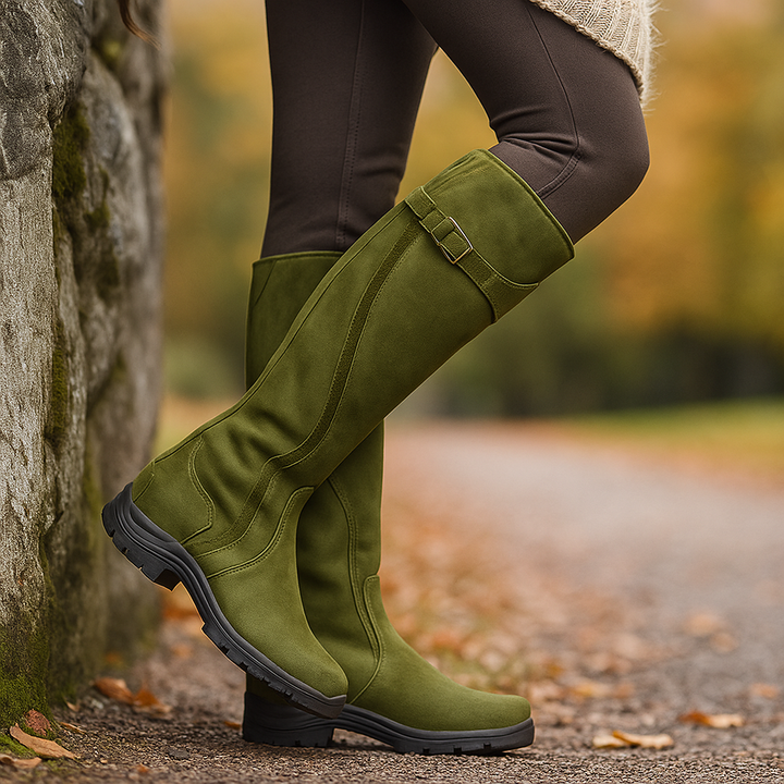 Bottes hautes de style équestre pour femmes avec semelles robustes - Alba
