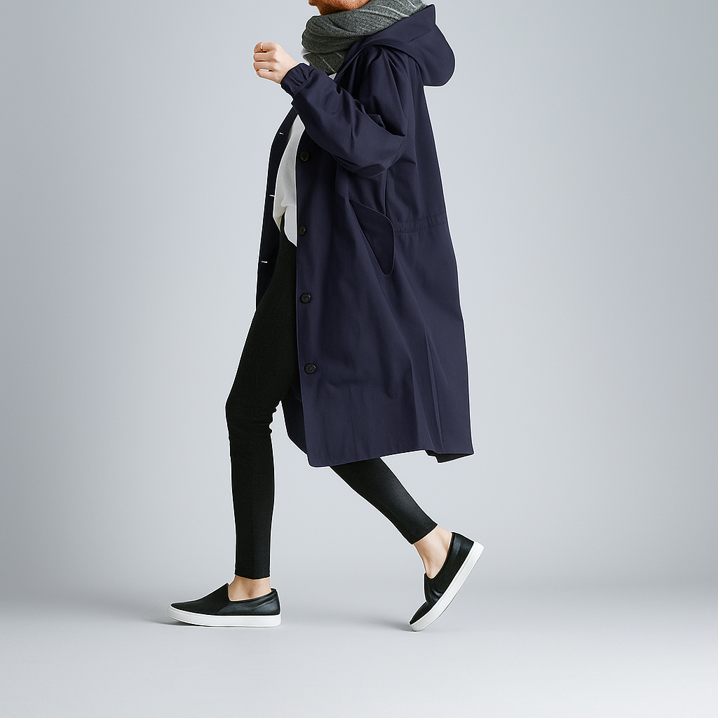Trench oversize pour femme avec capuche légère - Simona