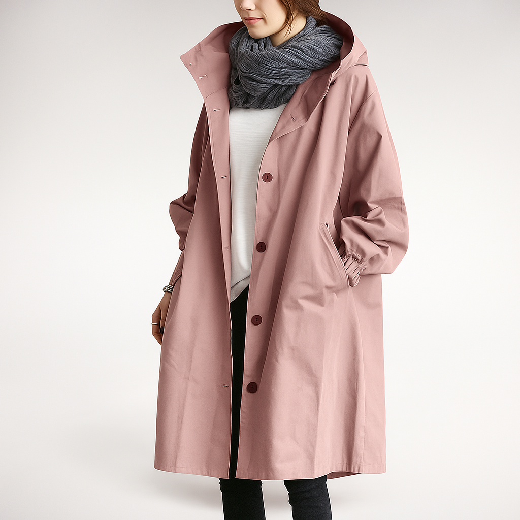 Trench oversize pour femme avec capuche légère - Simona