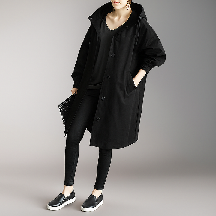 Trench oversize pour femme avec capuche légère - Simona