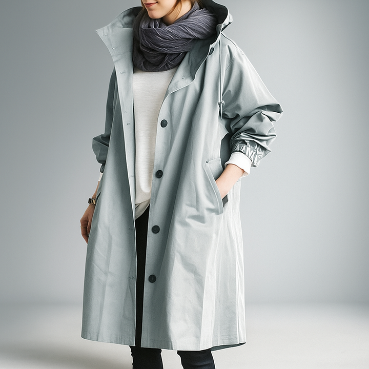 Trench oversize pour femme avec capuche légère - Simona
