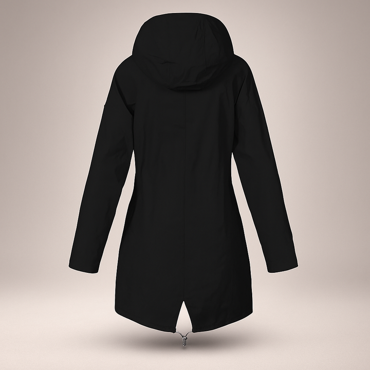 Manteau léger et imperméable avec capuche réglable pour femmes - Jade