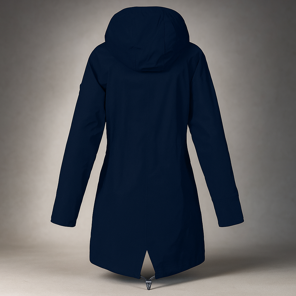 Manteau léger et imperméable avec capuche réglable pour femmes - Jade