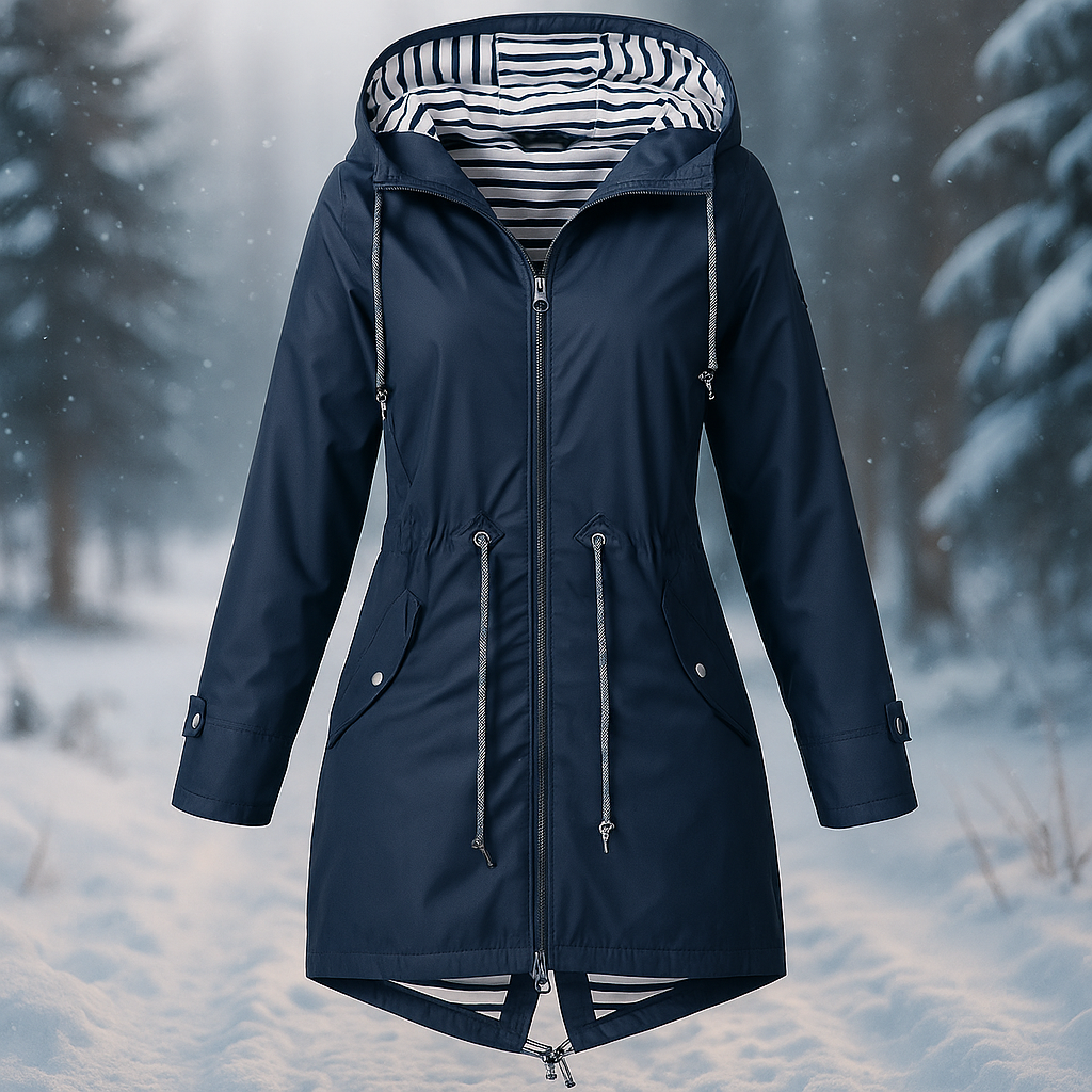Veste imperméable pour femme avec capuche réglable - Nerea