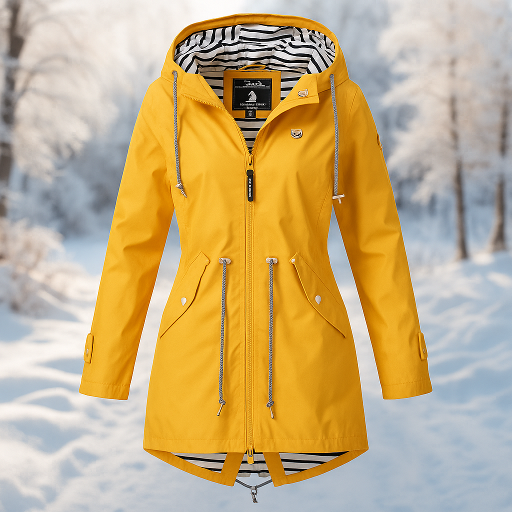 Veste imperméable pour femme avec capuche réglable - Nerea