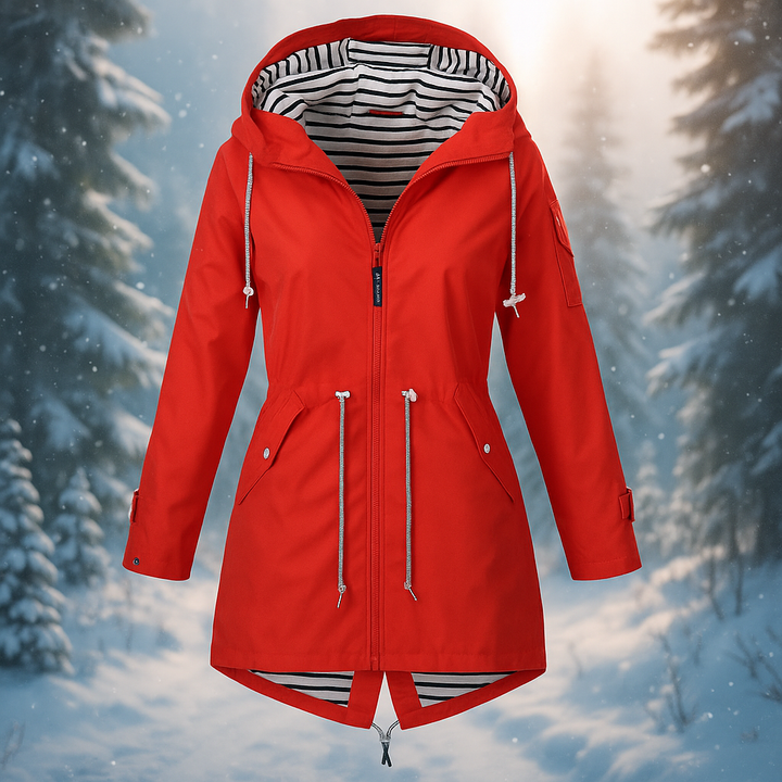 Veste imperméable pour femme avec capuche réglable - Nerea