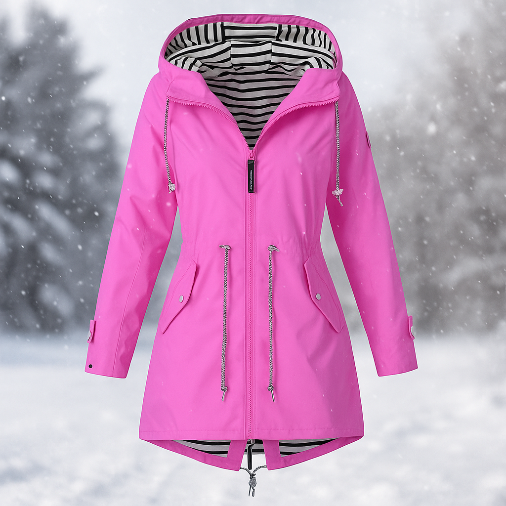 Veste imperméable pour femme avec capuche réglable - Nerea