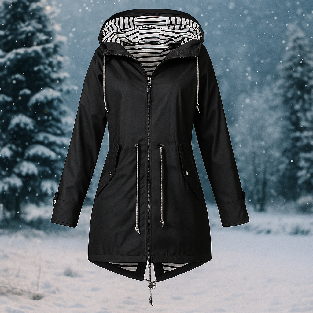 Veste imperméable pour femme avec capuche réglable - Nerea