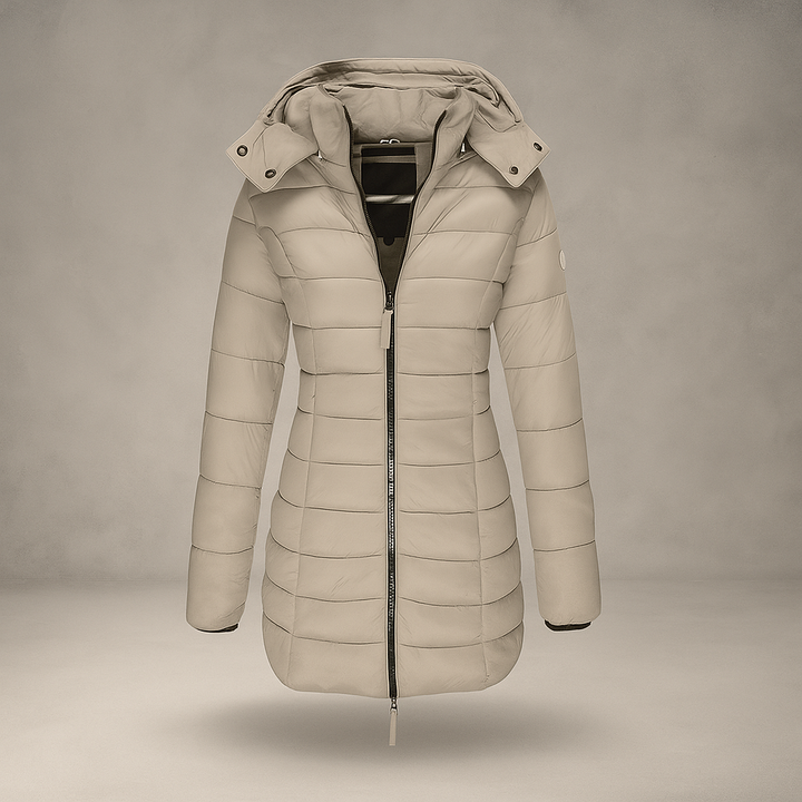 Long manteau matelassé avec capuche - Marjorie