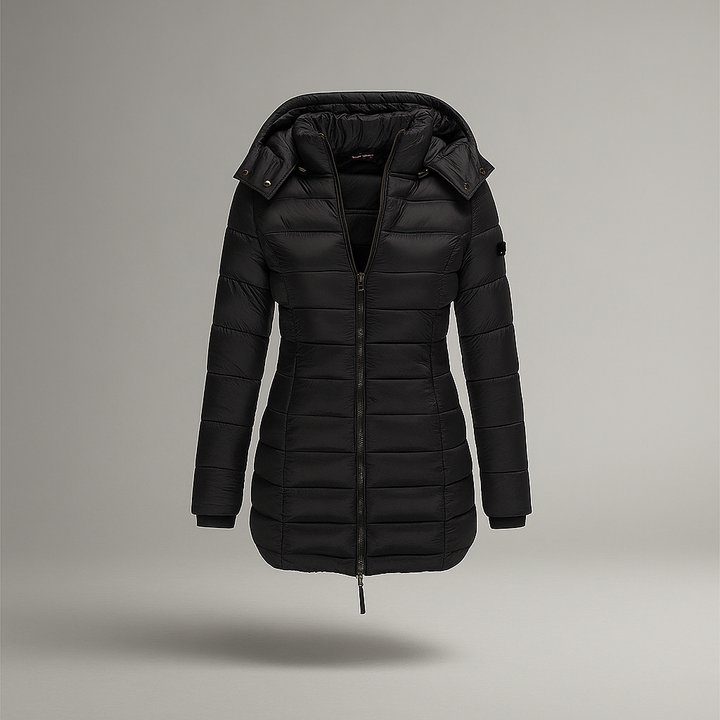 Long manteau matelassé avec capuche - Marjorie