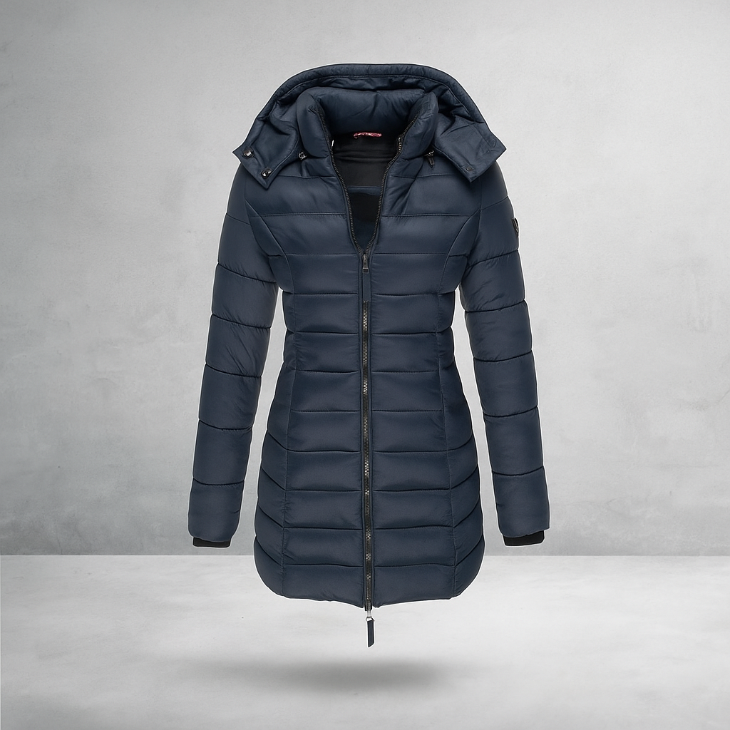 Long manteau matelassé avec capuche - Marjorie