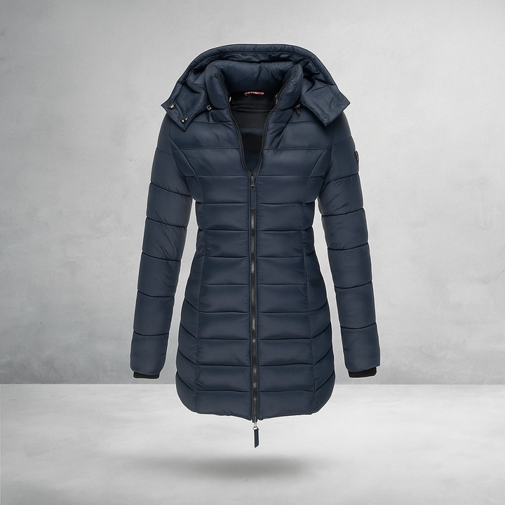 Long manteau matelassé avec capuche - Marjorie