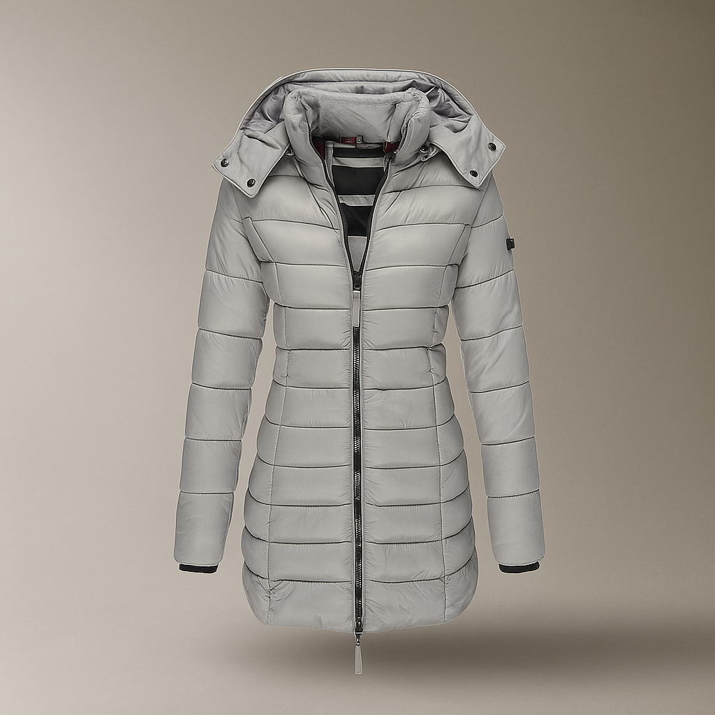 Long manteau matelassé avec capuche - Marjorie