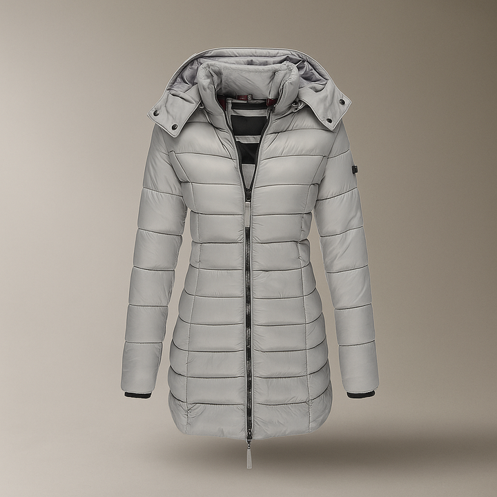 Long manteau matelassé avec capuche - Marjorie