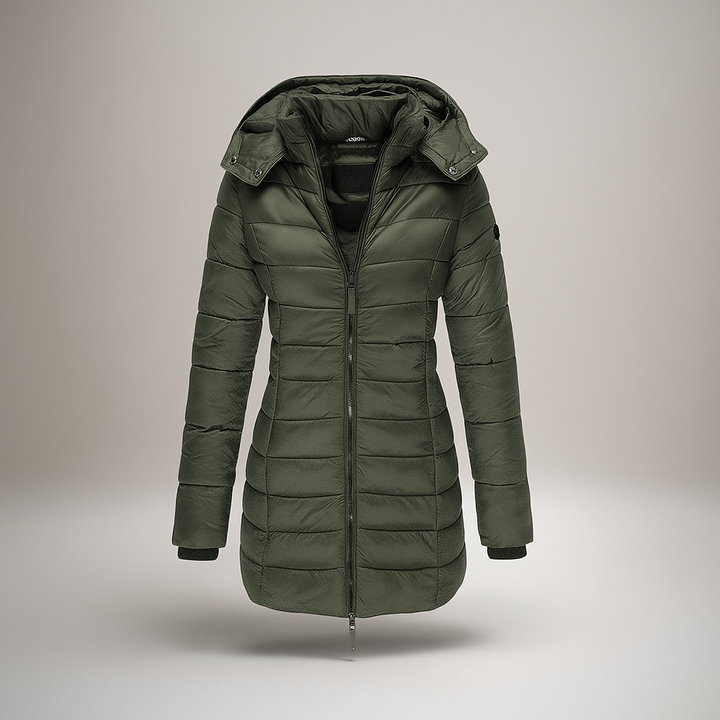 Long manteau matelassé avec capuche - Marjorie