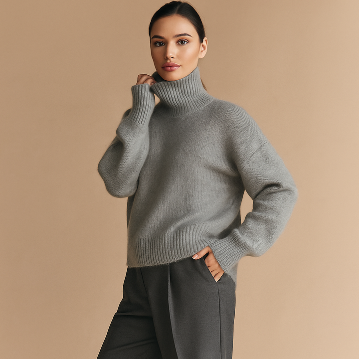 Pull à col roulé surdimensionné pour femme - Gwen