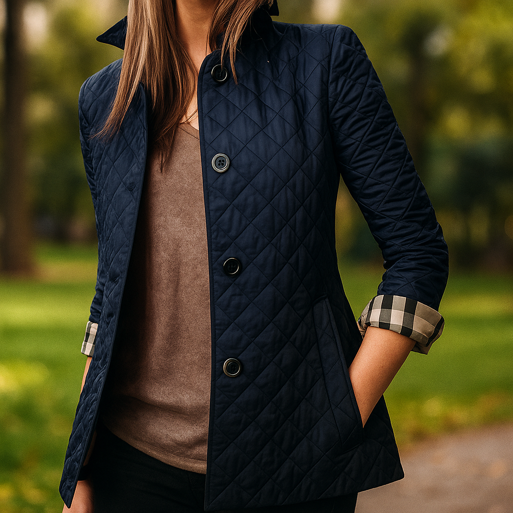 Veste matelassée légère pour femme avec boutons sur le devant - Milika
