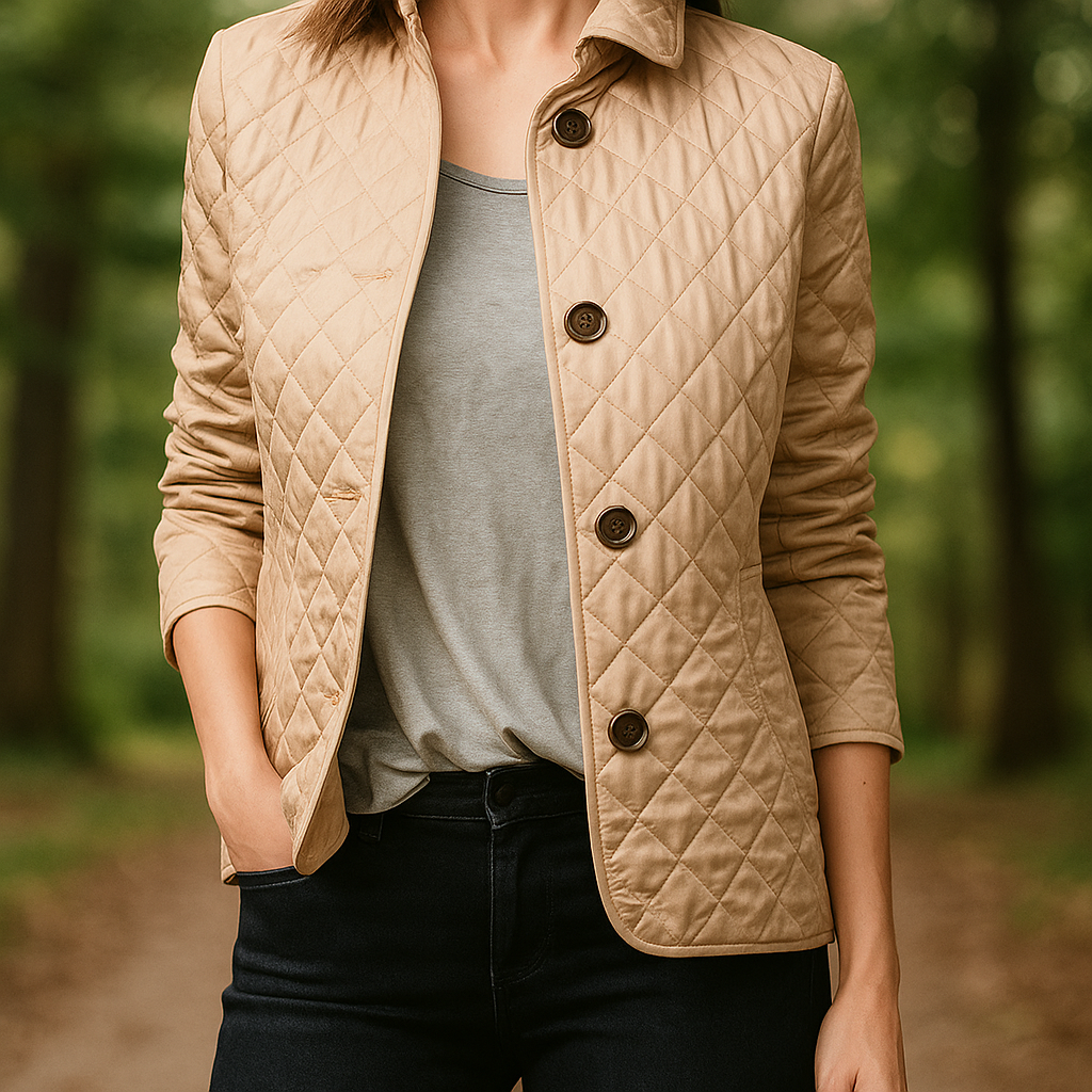 Veste matelassée légère pour femme avec boutons sur le devant - Milika