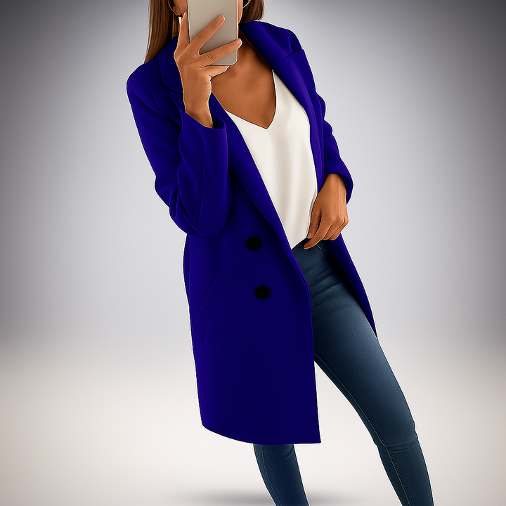 Manteau pour femme à revers de style moderne et élégant - Irina