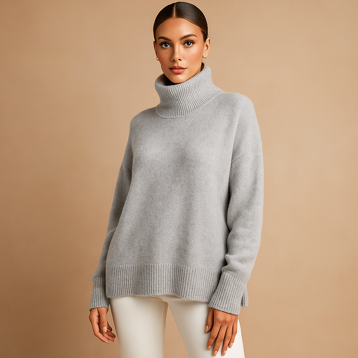 Pull décontracté à col roulé minimaliste pour femmes - Isis