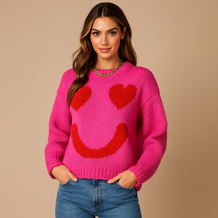 Pull tricoté pour femmes, design abstrait, style moderne - Valentina