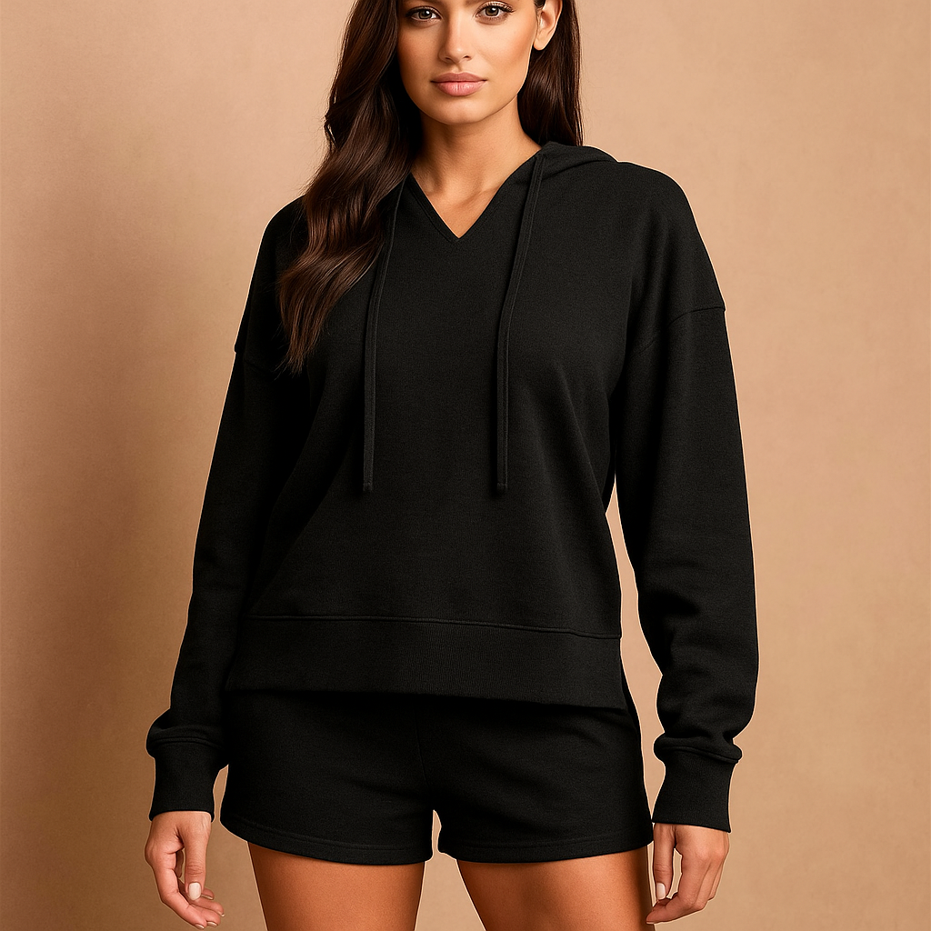 Ensemble sweat à capuche et short pour femme - Livia
