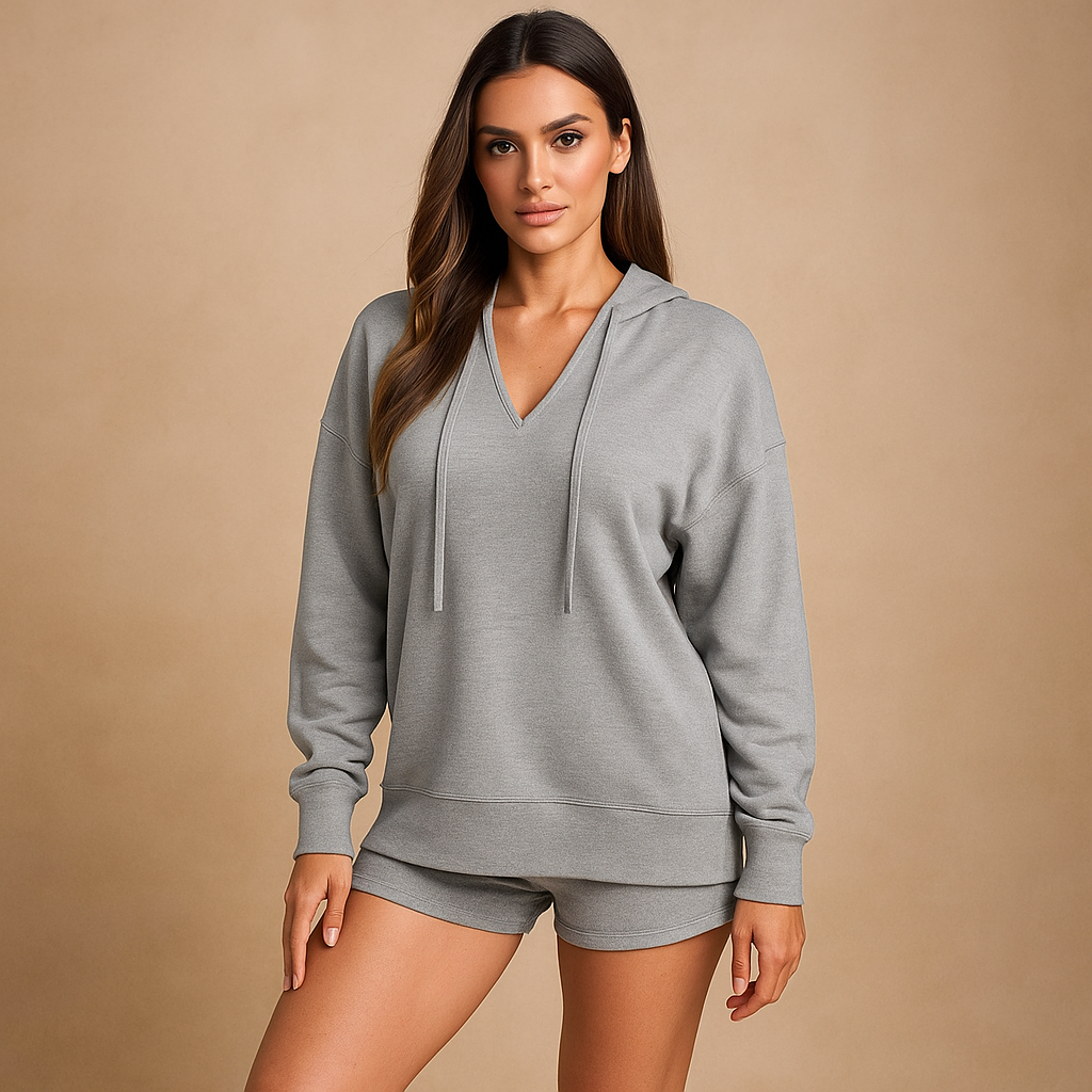 Ensemble sweat à capuche et short pour femme - Livia