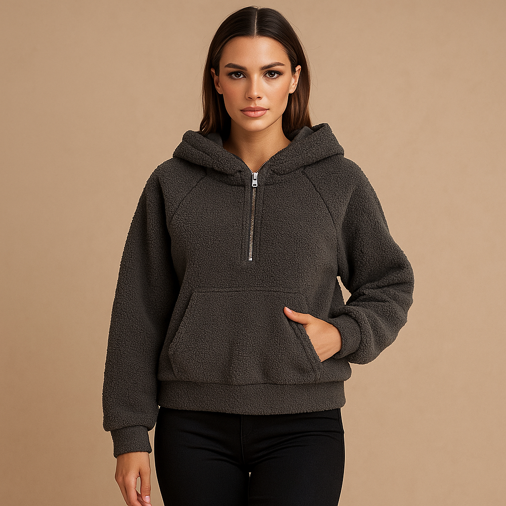 Sweat à capuche en laine polaire pour femmes - Elira