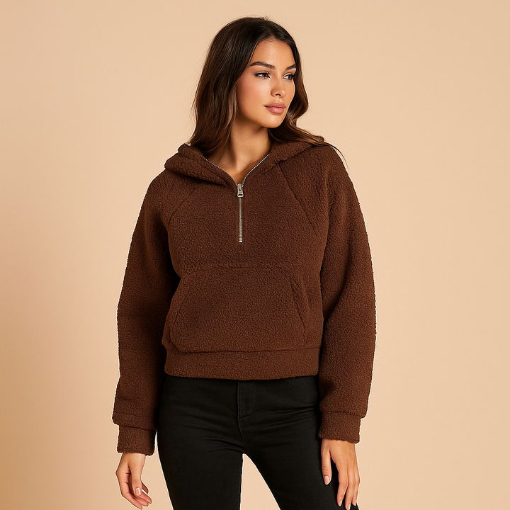 Sweat à capuche en laine polaire pour femmes - Elira