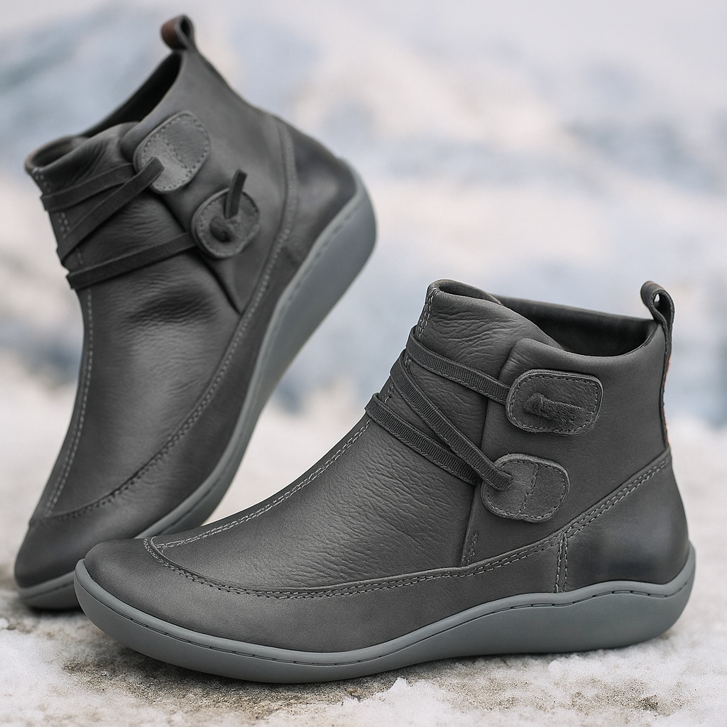 Bottines pour femmes au design minimaliste avec fermeture velcro - Isa