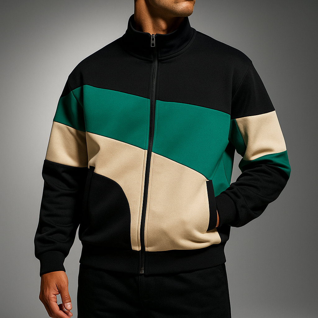 Veste de sport végétalienne avec fermeture à glissière et coloration - Ardan