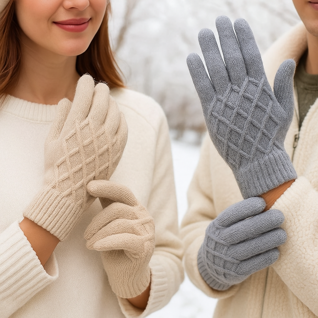 Gants d'hiver tactiles unisexes en tissu souple - Eamon