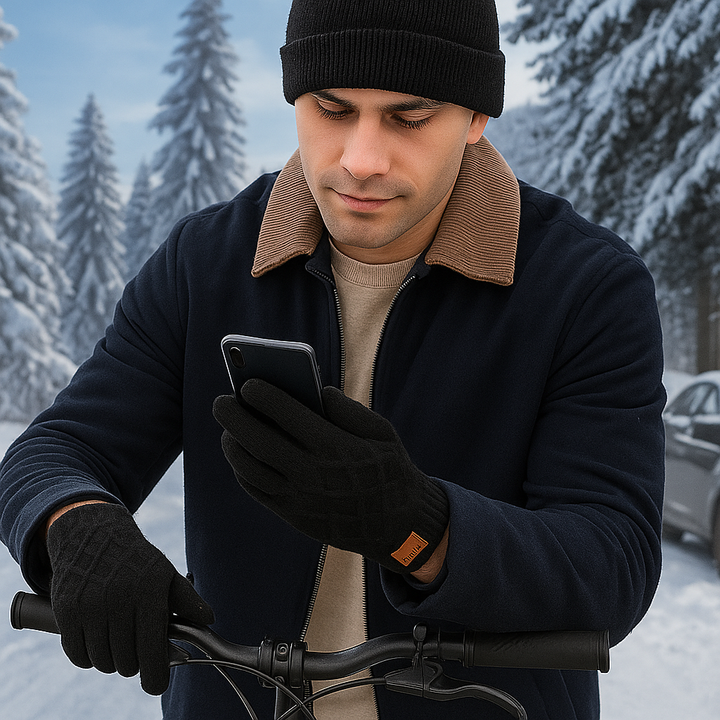 Gants d'hiver tactiles unisexes en tissu souple - Eamon