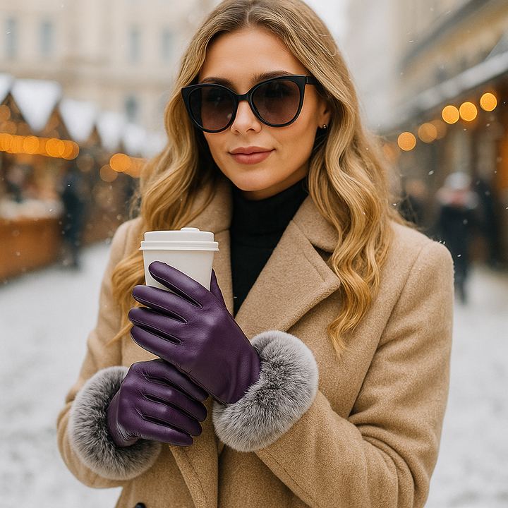 Gants d'hiver femme élégants finition douce - Eline