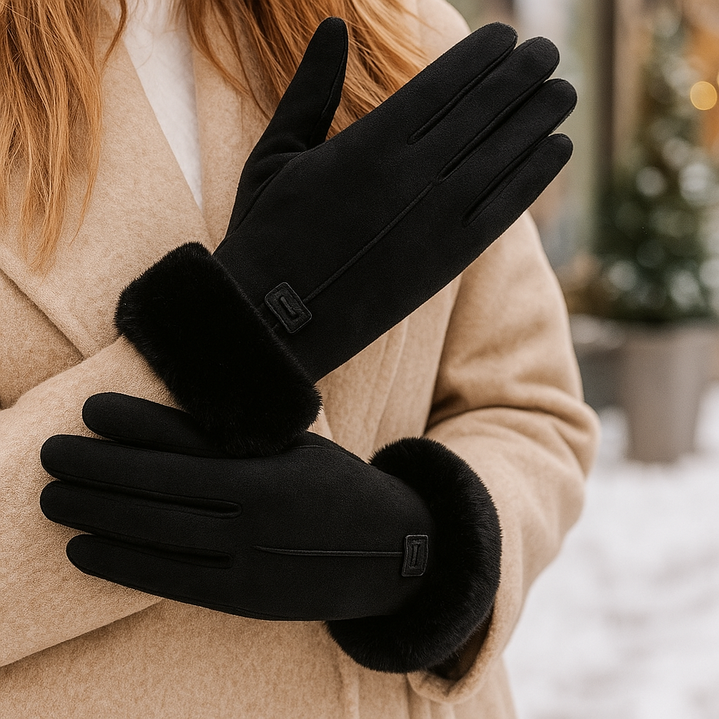 Gants d'hiver doublés pour femmes, finition douce - Lykke