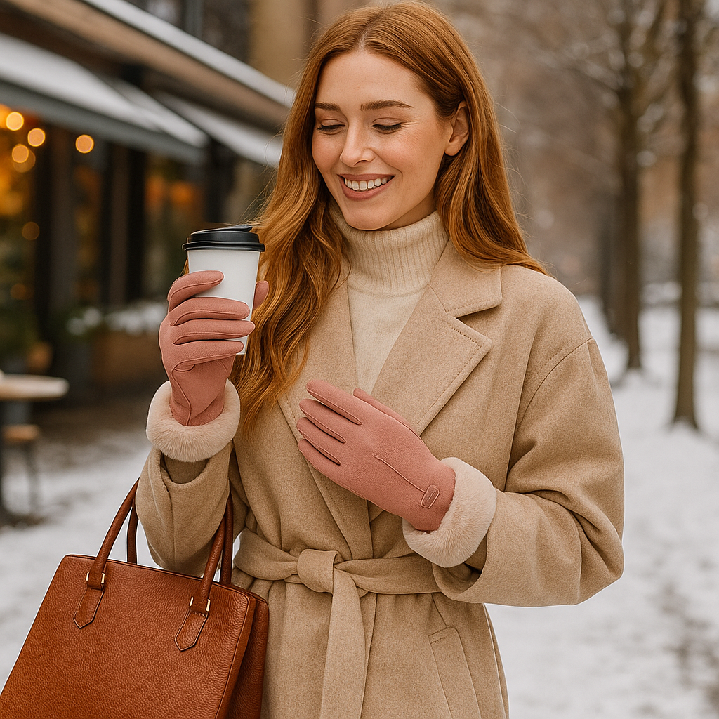 Gants d'hiver doublés pour femmes, finition douce - Lykke