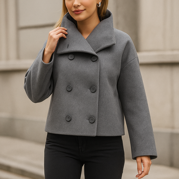 Veste courte à double boutonnage pour femme - Iranelle